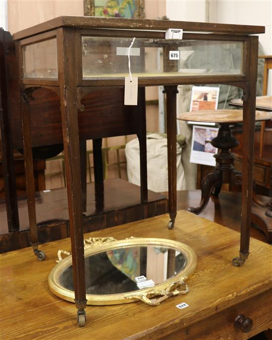 An Edwardian mahogany bijouterie table, W.63cm